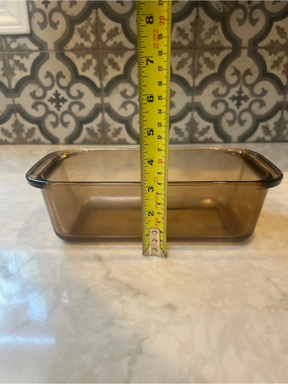 Pyrex Loaf Pan Baking Dish #213 Amber Brown Glass Corning E 15 1.5L- EUC